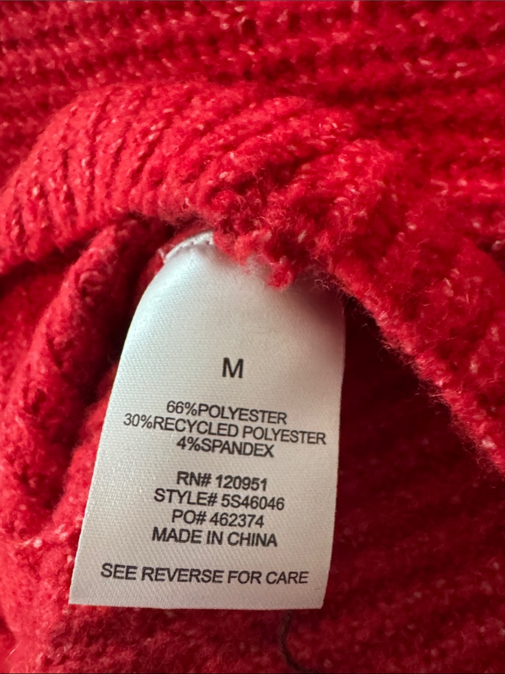 Pink Rose Red Ribbed Button-Front Cardigan - Picture 9 of 9